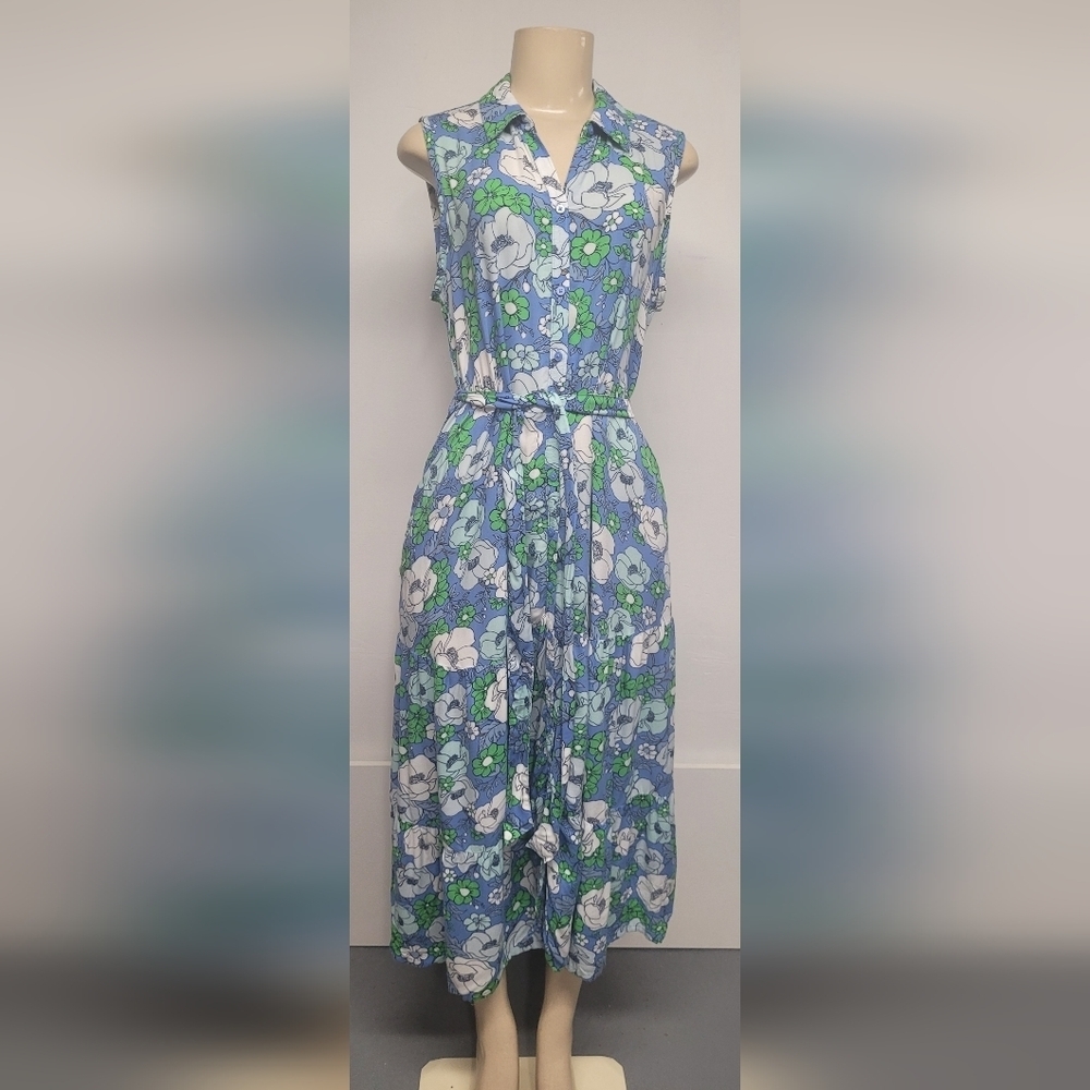 Croft & Barrow PS Button Down Dress Rayon Floral
